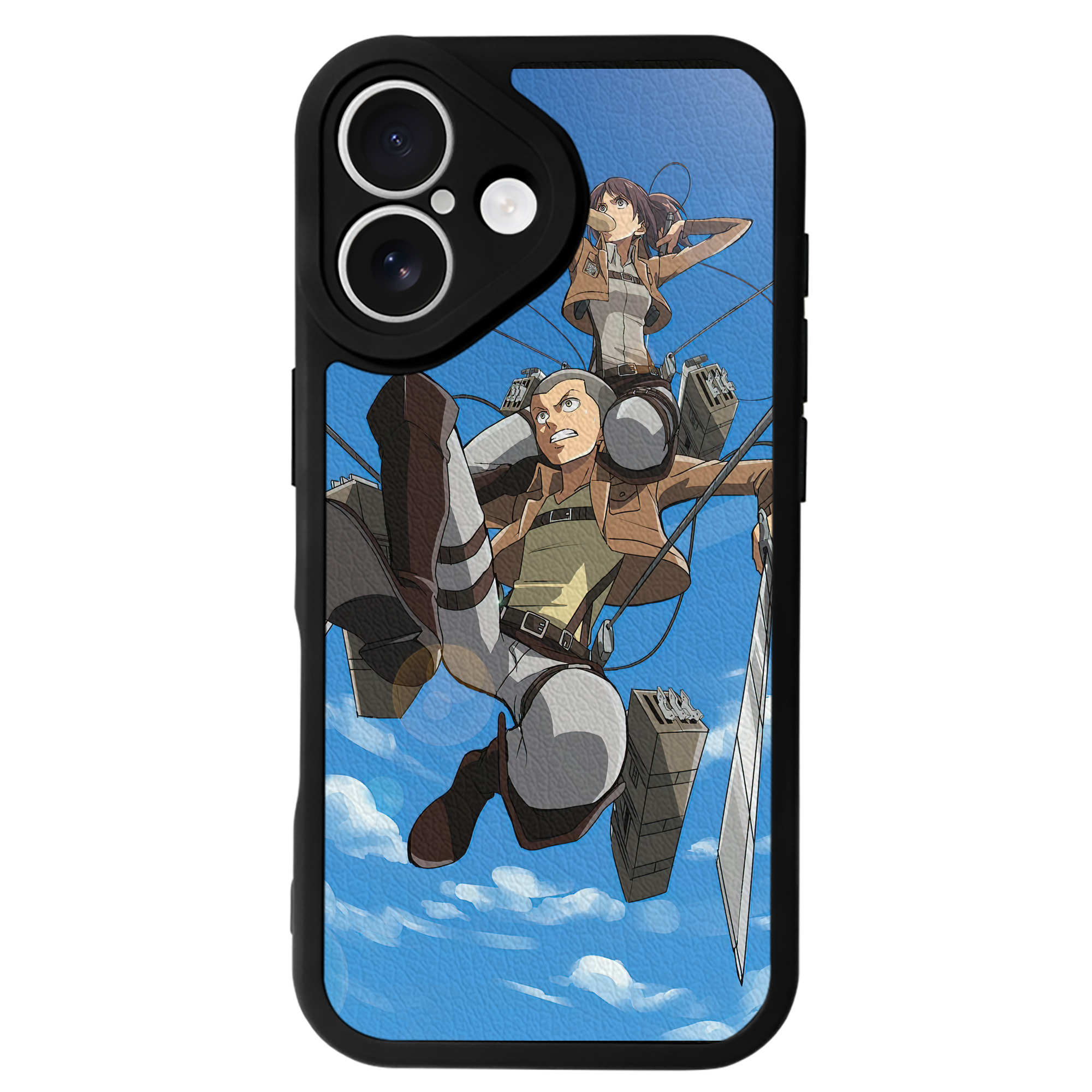 （画像用） 進撃の巨人 Attack on Titan 【iPhone 16シリーズ対応】シリコンスマホケース（レザー調） 材質：シリコン